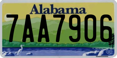 AL license plate 7AA7906