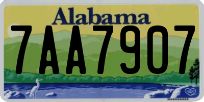 AL license plate 7AA7907