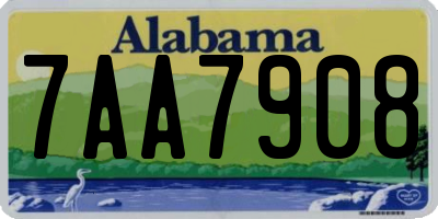 AL license plate 7AA7908