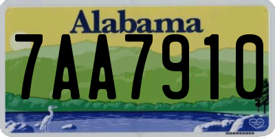 AL license plate 7AA7910