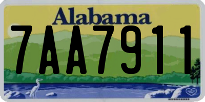 AL license plate 7AA7911