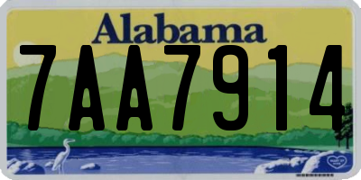 AL license plate 7AA7914