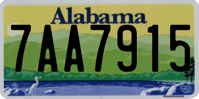 AL license plate 7AA7915