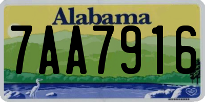 AL license plate 7AA7916