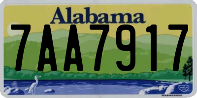 AL license plate 7AA7917