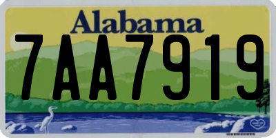 AL license plate 7AA7919