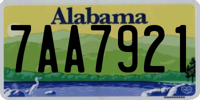 AL license plate 7AA7921