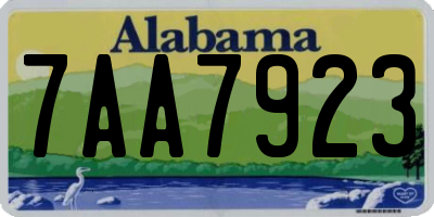 AL license plate 7AA7923