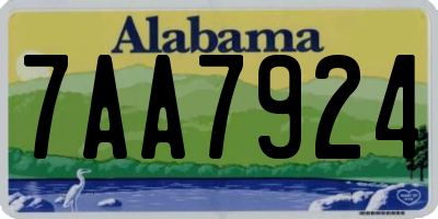 AL license plate 7AA7924