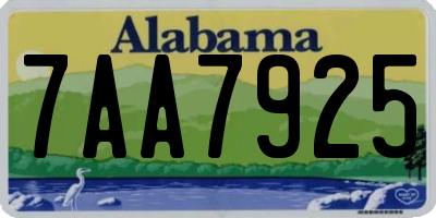 AL license plate 7AA7925
