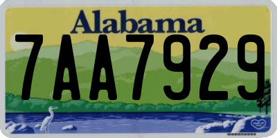 AL license plate 7AA7929