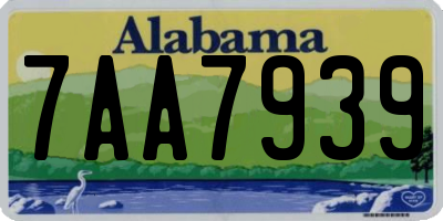 AL license plate 7AA7939