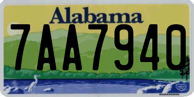 AL license plate 7AA7940