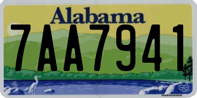AL license plate 7AA7941