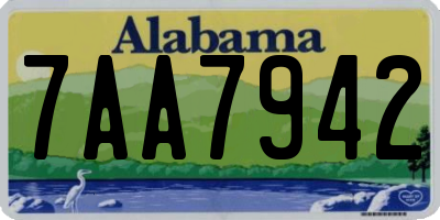 AL license plate 7AA7942