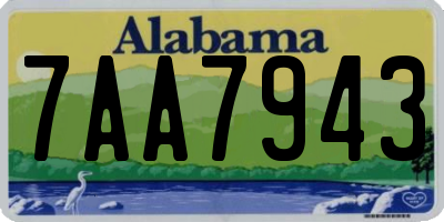 AL license plate 7AA7943