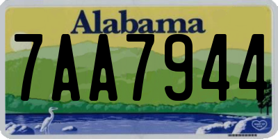 AL license plate 7AA7944