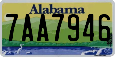 AL license plate 7AA7946