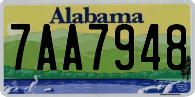 AL license plate 7AA7948