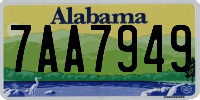 AL license plate 7AA7949
