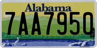 AL license plate 7AA7950