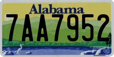 AL license plate 7AA7952