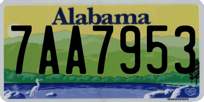 AL license plate 7AA7953