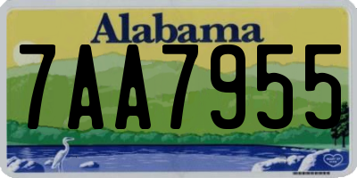 AL license plate 7AA7955
