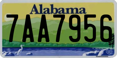 AL license plate 7AA7956