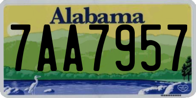 AL license plate 7AA7957