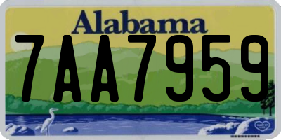AL license plate 7AA7959