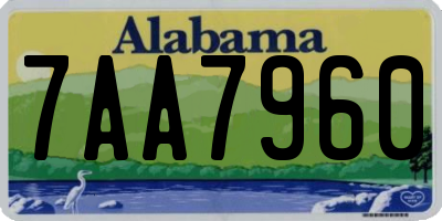 AL license plate 7AA7960