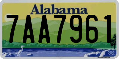 AL license plate 7AA7961