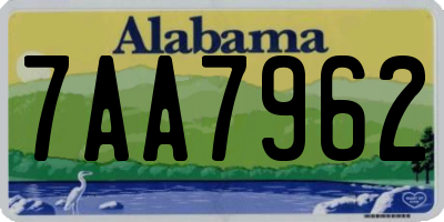AL license plate 7AA7962