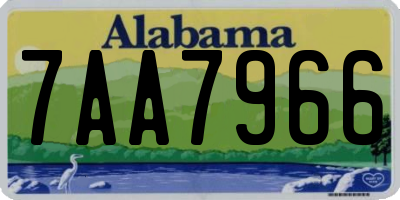 AL license plate 7AA7966