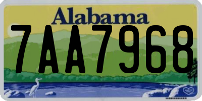 AL license plate 7AA7968