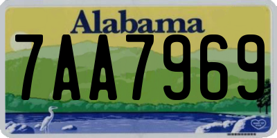 AL license plate 7AA7969