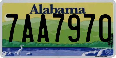 AL license plate 7AA7970