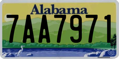 AL license plate 7AA7971