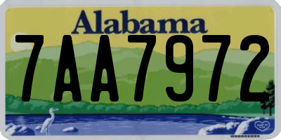 AL license plate 7AA7972