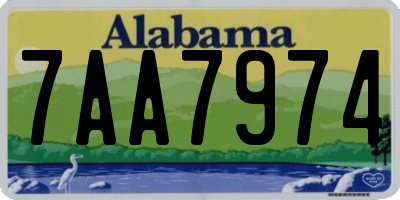 AL license plate 7AA7974