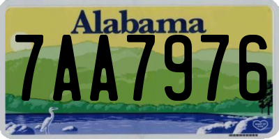 AL license plate 7AA7976