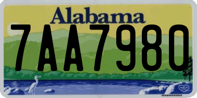 AL license plate 7AA7980