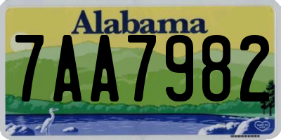 AL license plate 7AA7982