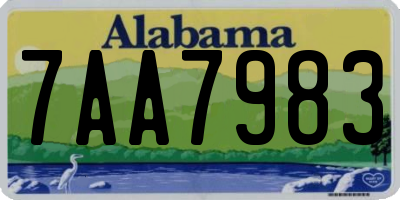 AL license plate 7AA7983