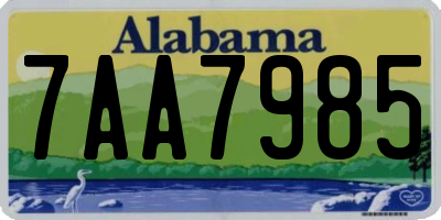 AL license plate 7AA7985