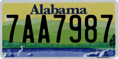AL license plate 7AA7987