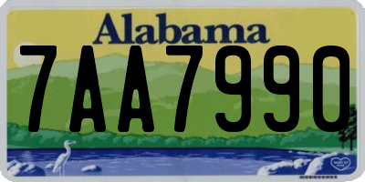 AL license plate 7AA7990