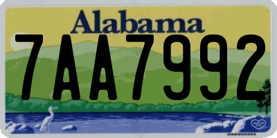 AL license plate 7AA7992