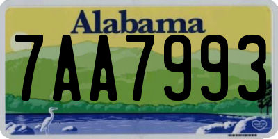 AL license plate 7AA7993